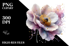 Abstract Anemone Watercolor PNG Product Image 2