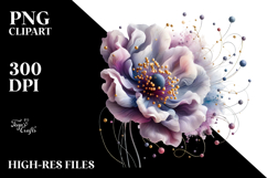 Abstract Anemone Watercolor PNG Product Image 2
