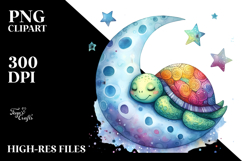 Colorful Whimsical Turtle PNG Product Image 2