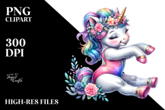 Colorful Baby Unicorn in Gymnast&#039;s Leotard Product Image 2