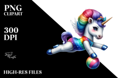 Colorful Baby Unicorn in Gymnast&#039;s Leotard Product Image 2