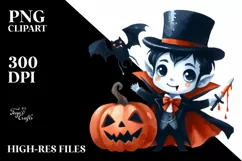 Funny Vampire Clipart, High-Res PNG Product Image 1