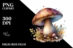 detailed Pastel Mushroom PNG Product Image 1