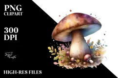 detailed Pastel Mushroom PNG Product Image 2