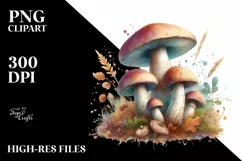 detailed Pastel Mushroom PNG Product Image 3
