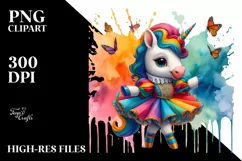 Colorful Baby Unicorn in Volta Dancer's Outfit Product Image 1