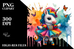 Colorful Baby Unicorn in Volta Dancer's Outfit Product Image 2