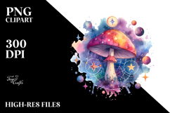 splashy Magical Mushroom PNG Product Image 2