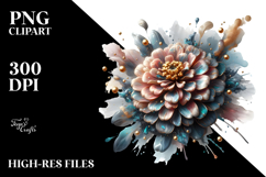 Glossy Zinnia Abstract PNG Product Image 2