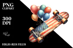 Vintage Skateboard with Balloons, 20 oz Tumbler Product Image 2