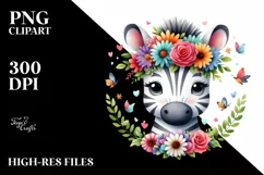 Adorable Vibrant Zebra, Transparent PNG Product Image 3