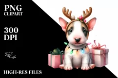 Expressive Baby Bull Terrier, Pastel PNG Product Image 3