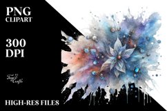 Abstract Watercolor Cosmos -Like Sublimation Clipart Product Image 3