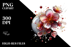 Abstract Cherry Blossom Made of , Watercolor PNG Product Image 2