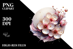Abstract Cherry Blossom Made of , Watercolor PNG Product Image 2