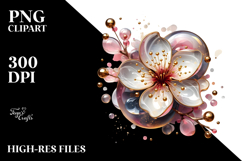Abstract Cherry Blossom Made of , Watercolor PNG Product Image 2