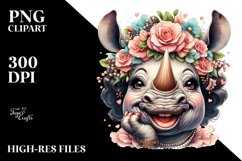 Detailed Rhino Vintage Look Clipart Product Image 3