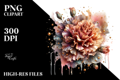 Shiny Carnation Abstract PNG Product Image 2