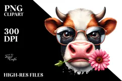 Funny Baby Cow with Sunglasses Product Image 2