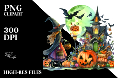 Witch Halloween Watercolor Clipart Product Image 2