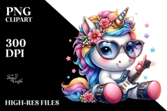 Colorful Baby Unicorn in Rock &#039;n&#039; Roll Club Product Image 2