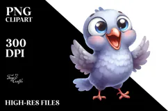 Funny Baby Dove PNG Product Image 2