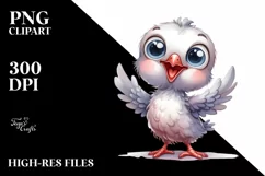 Funny Baby Dove PNG Product Image 3