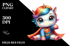Baseball Hero Baby Unicorn | Clipart Product Image 2