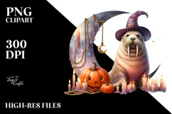 Wallrus In Halloween Costume PNG Product Image 2