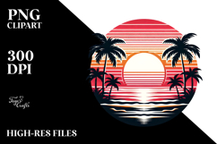 Retro Beach Sunset, 20 oz Tumbler Product Image 2