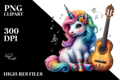 Colorful Baby Unicorn with Guitar Product Image 2