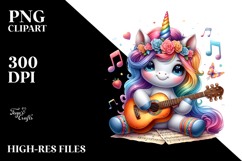 Colorful Baby Unicorn with Guitar Product Image 2