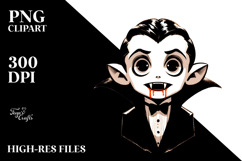 Funny Vampire Digital Art PNG Product Image 2