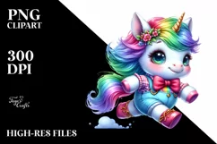 Running Baby Unicorn by PNG Product Image 1