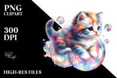 Colorful Baby Cat Watercolor Whimsical Product Image 2