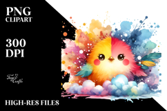 Cute Bird Splashes PNG Product Image 2