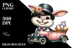 Goofy Bunny on Car PNG Product Image 2
