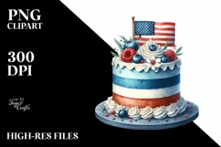 Watercolor Vintage Cake Floral Frame Product Image 3