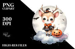 Simple Baby Deer in Halloween Costume, Transparent PNG Product Image 2