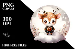 Simple Baby Deer in Halloween Costume, Transparent PNG Product Image 2