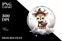 Simple Baby Deer in Halloween Costume, Transparent PNG Product Image 1