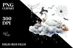 Swan Dressed for Halloween PNG Product Image 2