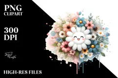 Flower made of Splashes PNG Product Image 2