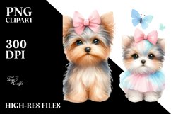 Cute Pastel Yorkshire Terrier Clipart Product Image 1