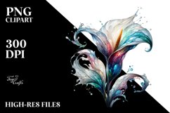 Calla Lily,Watercolor Splash | Sublimation | Clipart Product Image 3