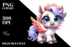 Baby Poney Dove Watercolor Funny | Sublimation | Clipart Product Image 2