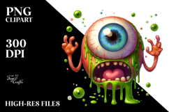 Terrified Eyeball Monster PNG Product Image 2
