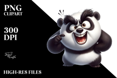 Silly Cartoon Panda PNG Product Image 2
