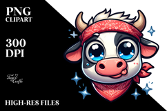 Silly Cartoon Cow PNG Product Image 2