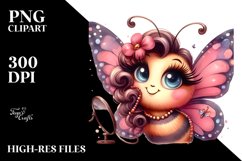 Vintage Butterfly Diva Look | Clipart Product Image 1